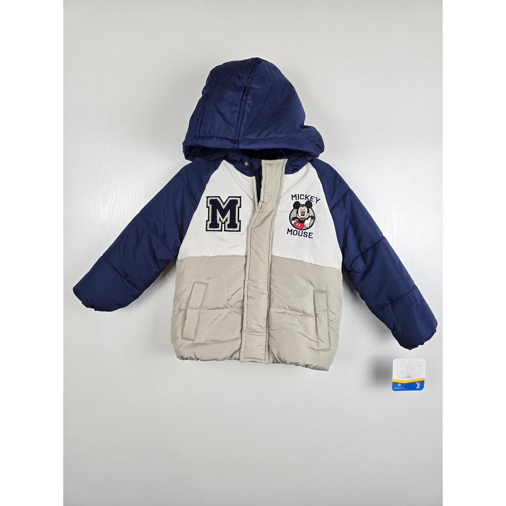 Disney Mickey Mouse Boys Fleece Puffer Jacket 3T